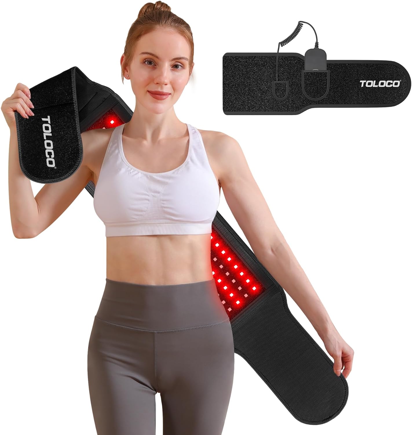 Red Light Therapy Belt, Infrared Light Therapy Wrap Red Light Therapy Device for Body with Timer for Back Shoulder Waist