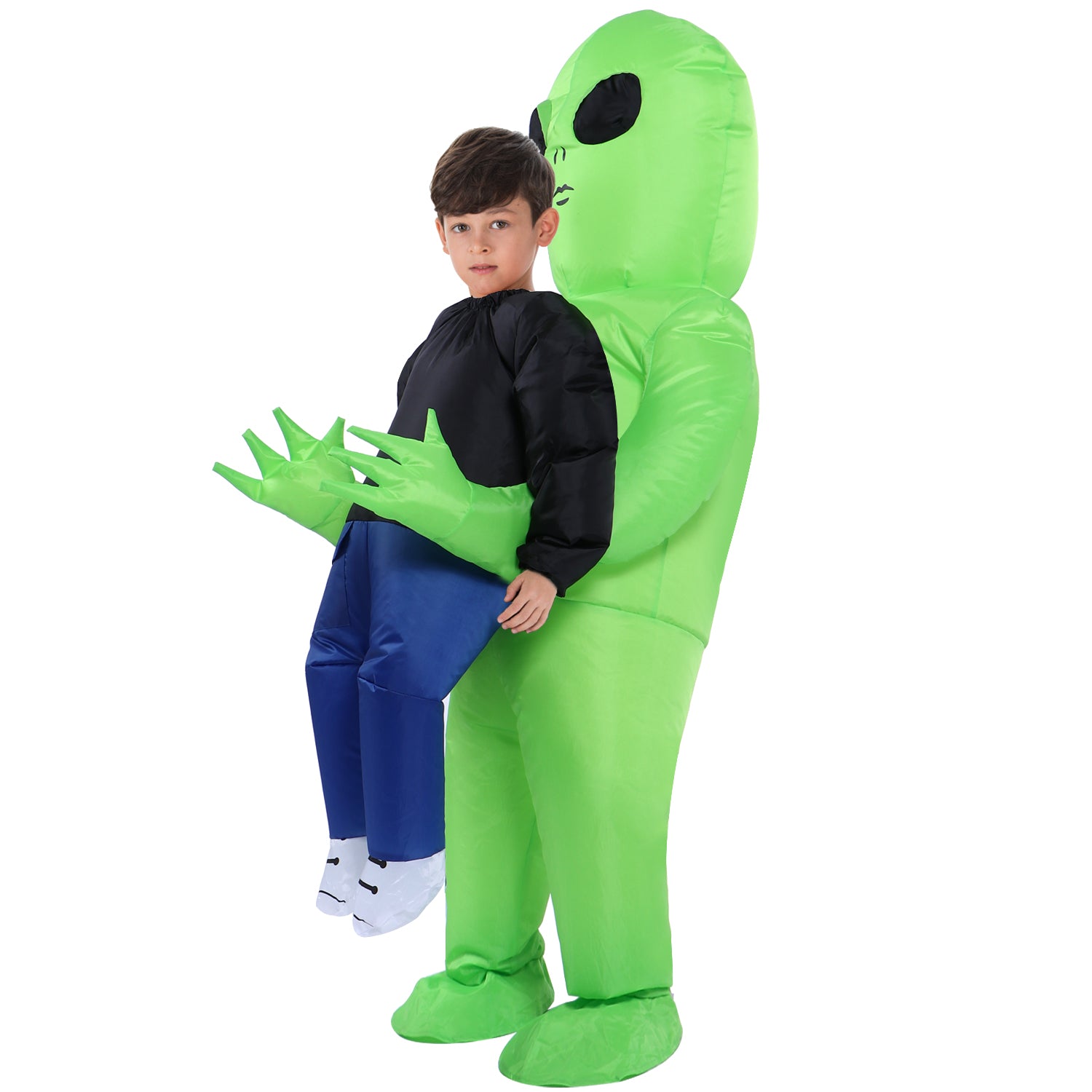 TOLOCO Inflatable Costume for Kid, Inflatable Alien Costume Kids, Alien Holding Person Costume, Halloween Blow up Costume