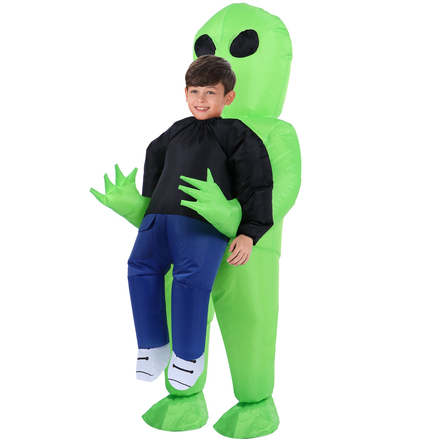 TOLOCO Inflatable Costume for Kid, Inflatable Alien Costume Kids, Alien Holding Person Costume, Halloween Blow up Costume