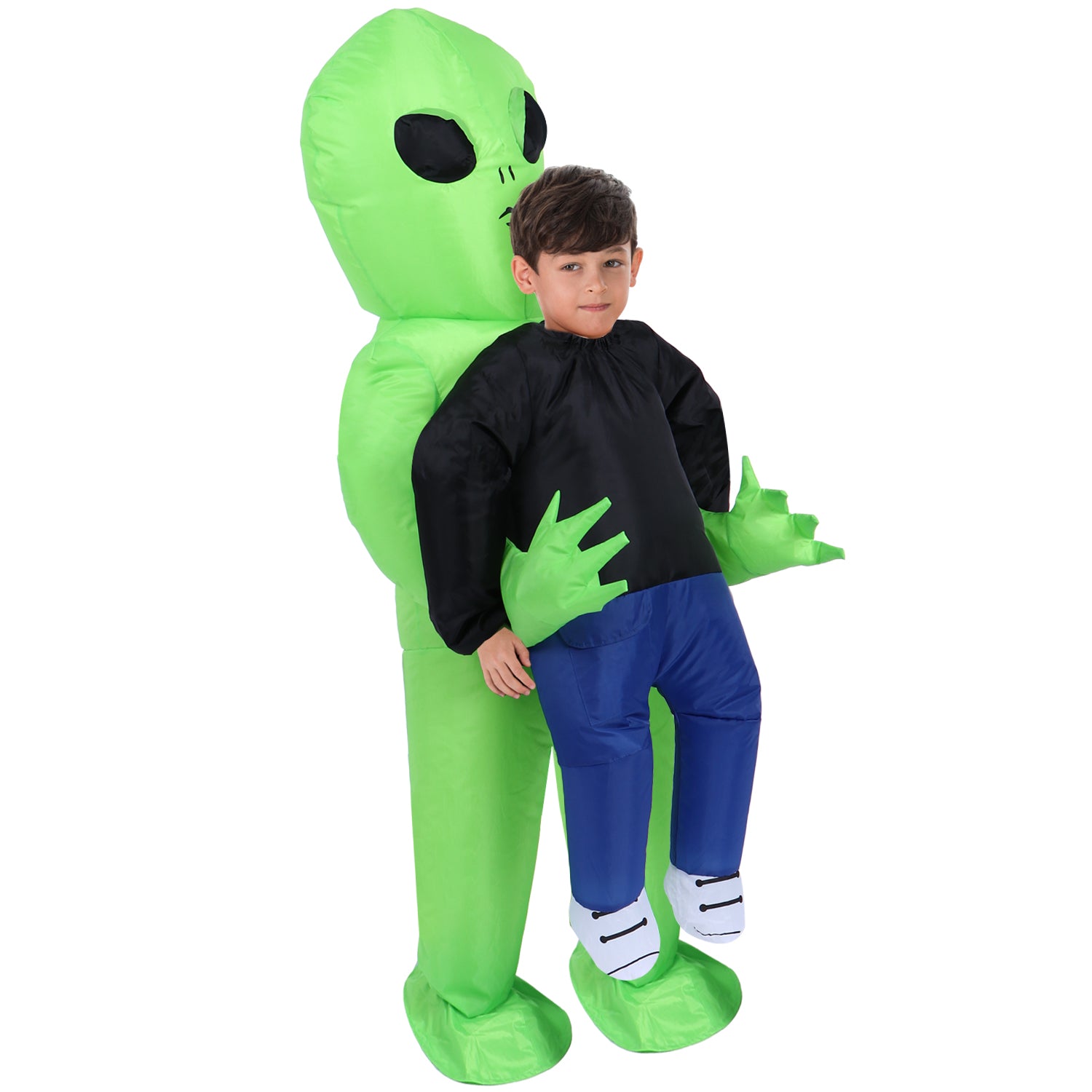 TOLOCO Inflatable Costume for Kid, Inflatable Alien Costume Kids, Alien Holding Person Costume, Halloween Blow up Costume